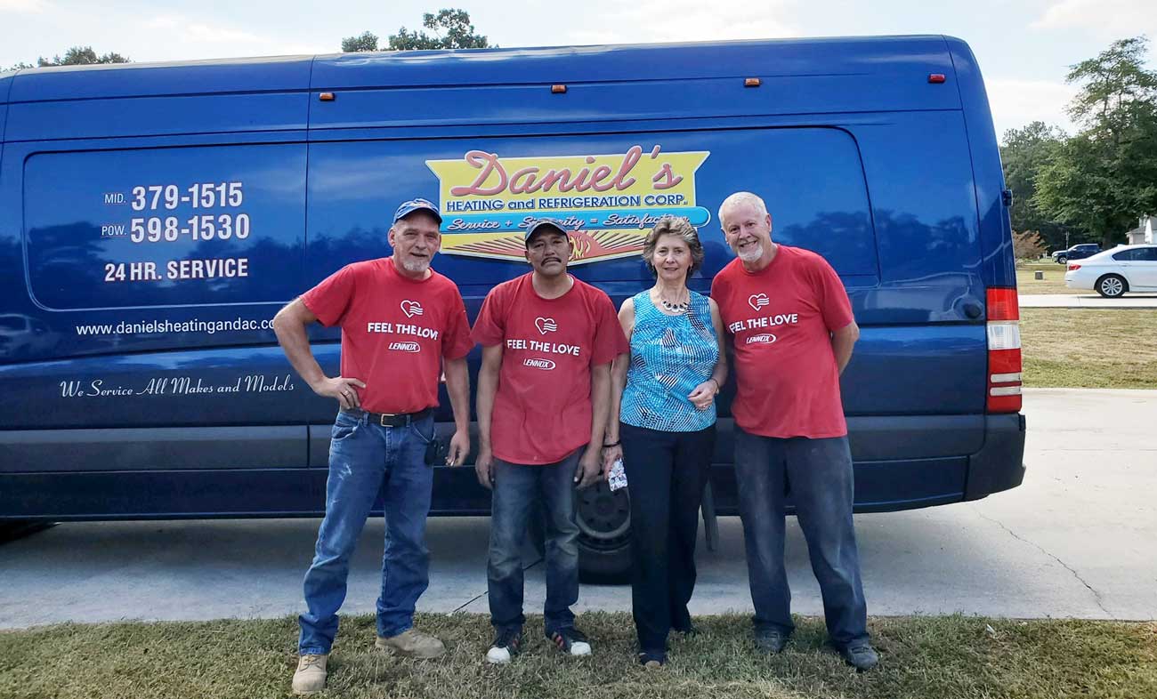 Daniel's Heating and Refrigeration Corp - Lennox Feel the Love Program Group Shot
